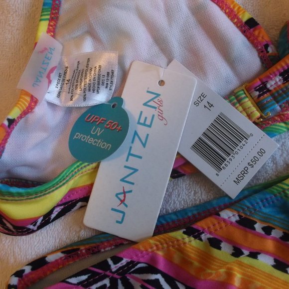 NWT Jantzen Girls Bikini Bathing Suit 2 pc 14 - Picture 5 of 5